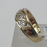 LADIES 9CT DIAMOND RING 3.5GMS Ring Size O / 7.5 US